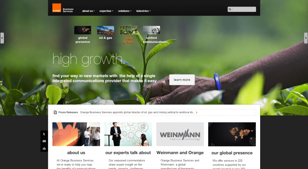 Orange: web content